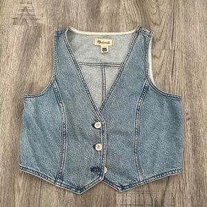 Madewell Blue Denim Vest Top